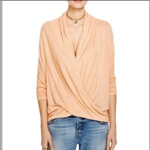 Free People Sheila Hacci Draped Front Wrap Sweater